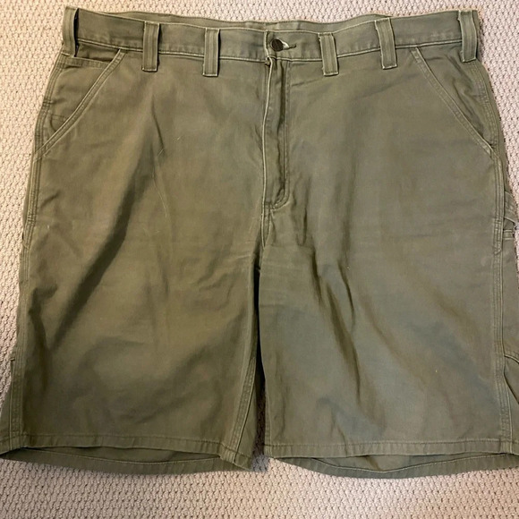 Carhartt Green Cotton Canvas Work Job Utility Short 44 - Picture 1 of 4